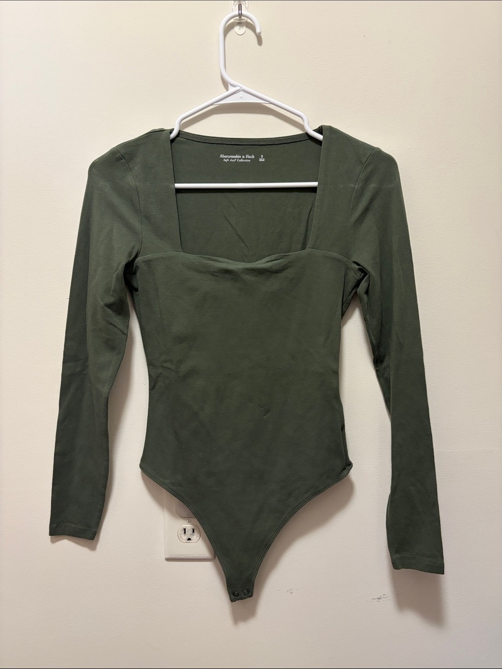 Abercrombie and Finch Square Neck Long Sleeve Bodysuit
